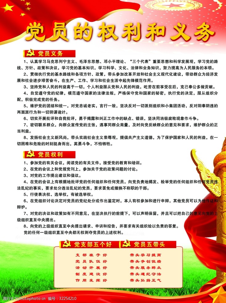 党员的权利义务 图行天下