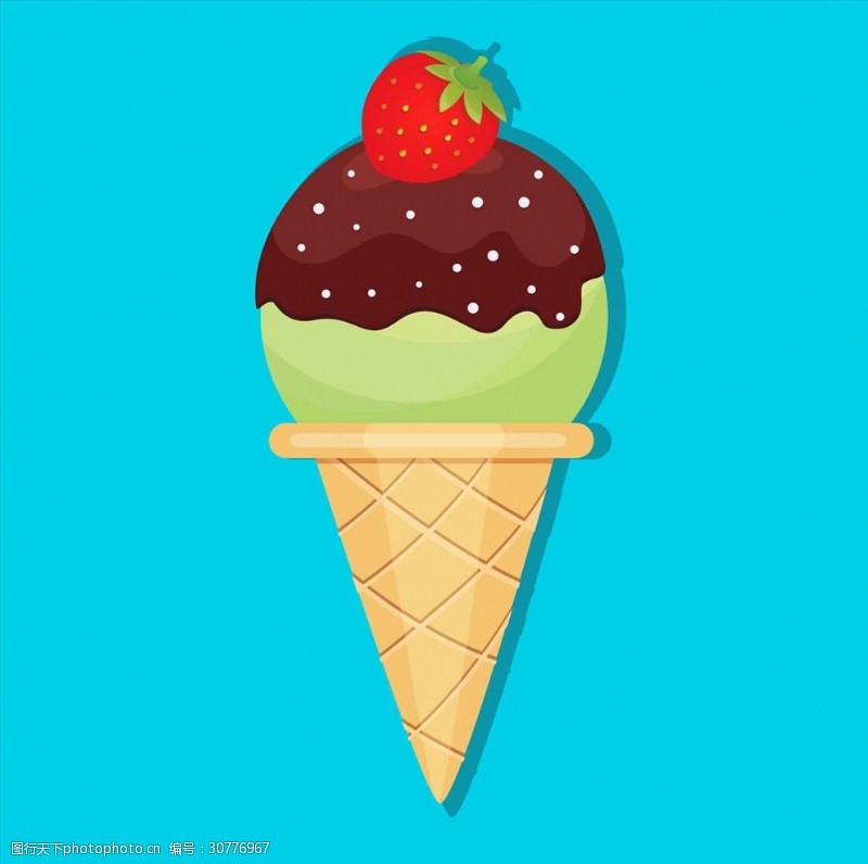 色彩融合矢量冰淇淋
