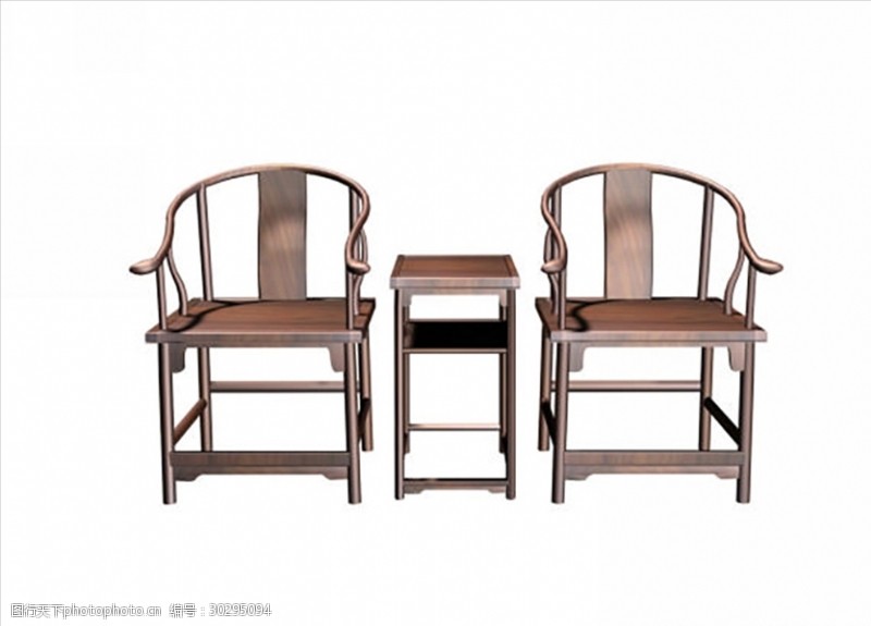 古典家具三套件圈椅三件套
