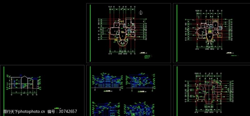 私人花园自建房施工图别墅施工图