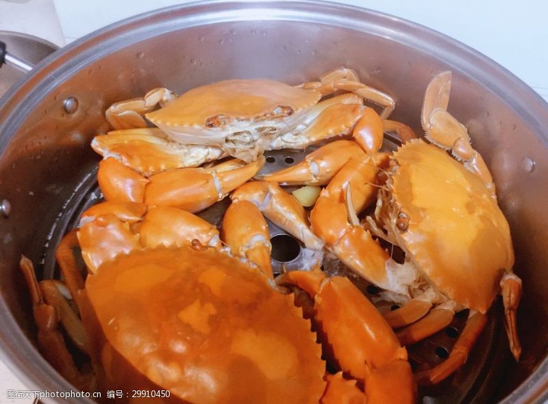三门螃蟹煮熟的螃蟹