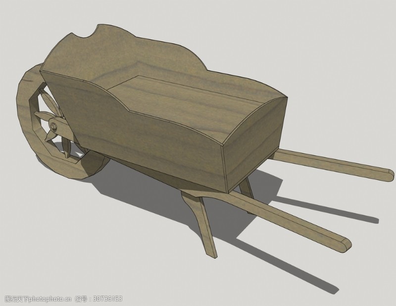 农具模型小推车