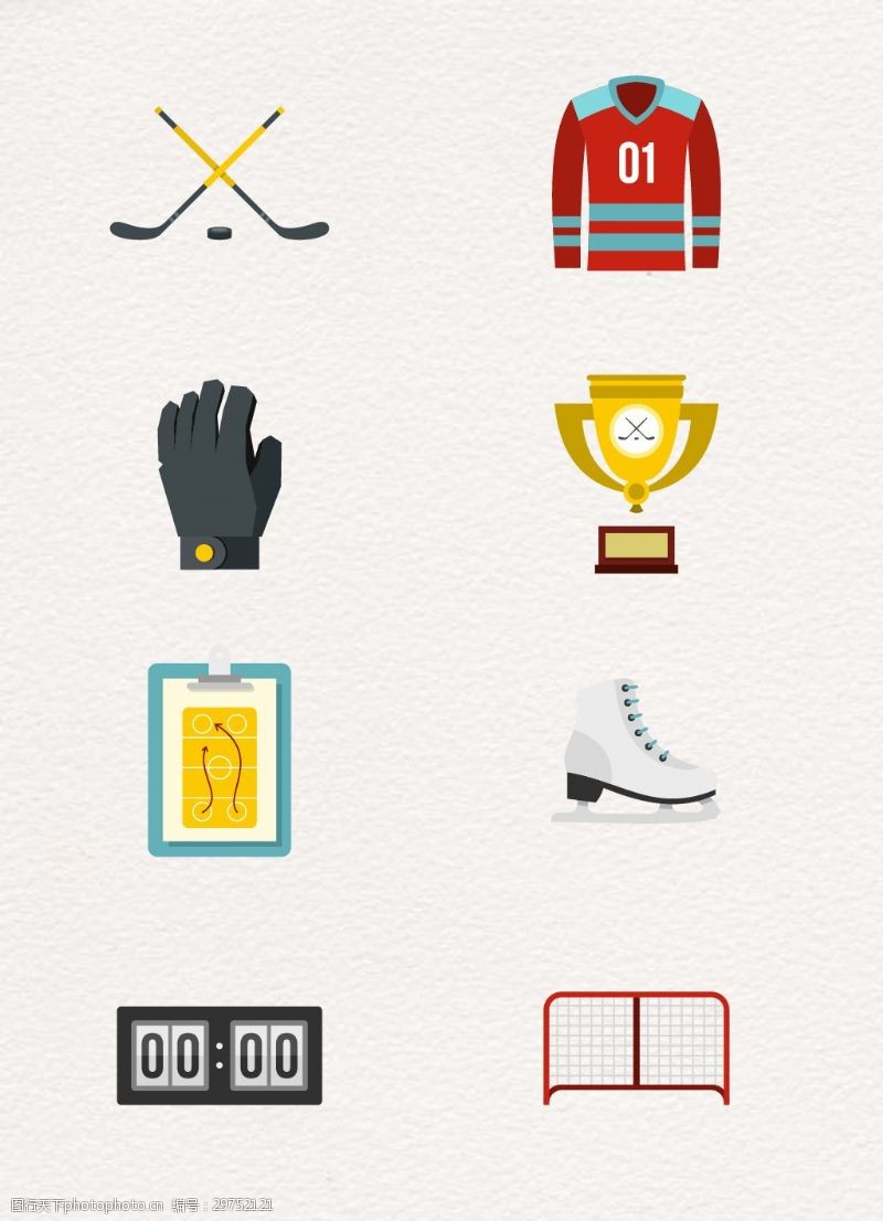 滑冰鞋简约体育比赛用品矢量图