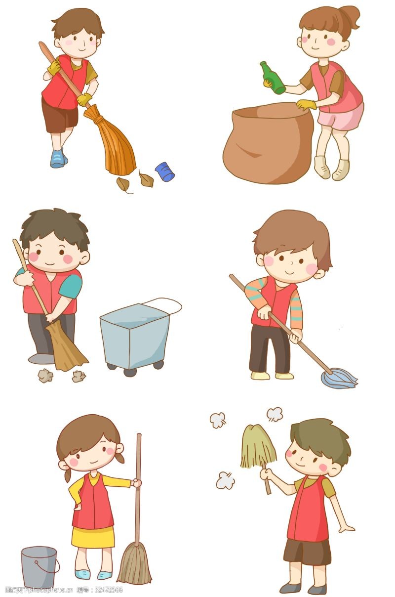 活动马甲志愿者社区服务清洁打扫免抠PNG素材