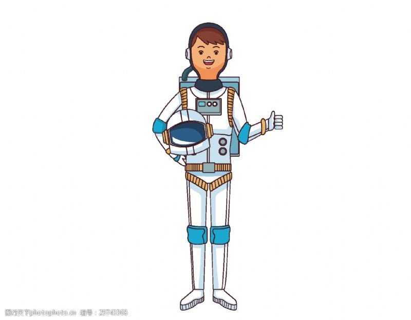 卡通宇航员服装元素