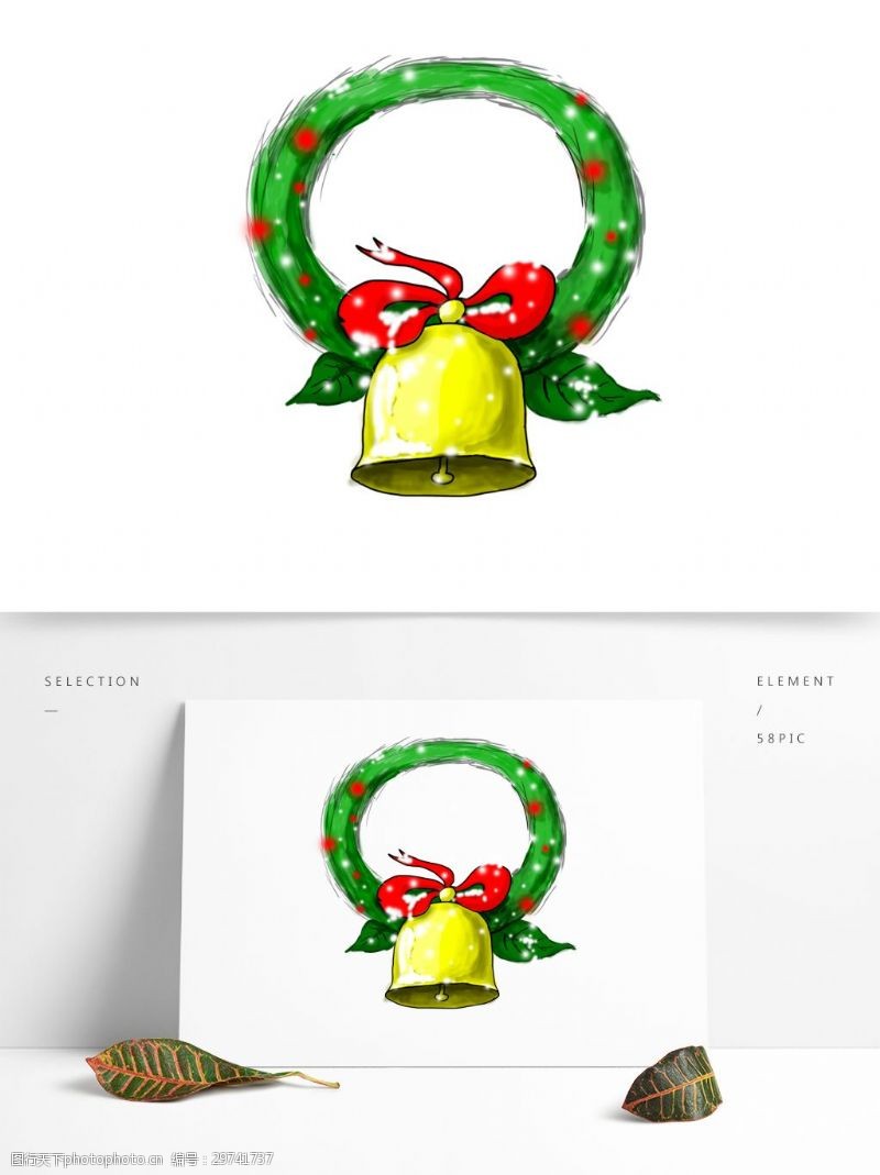 金色铃铛圣诞节的黄色铃铛可商用元素