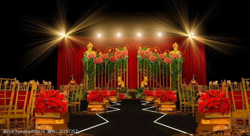 中式婚礼婚礼仪式区中景