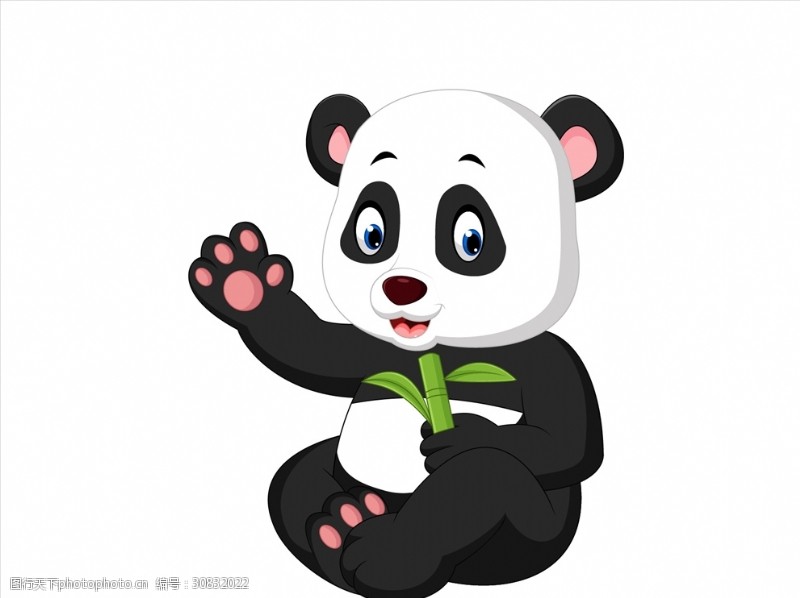 野猪形象可爱卡通熊猫
