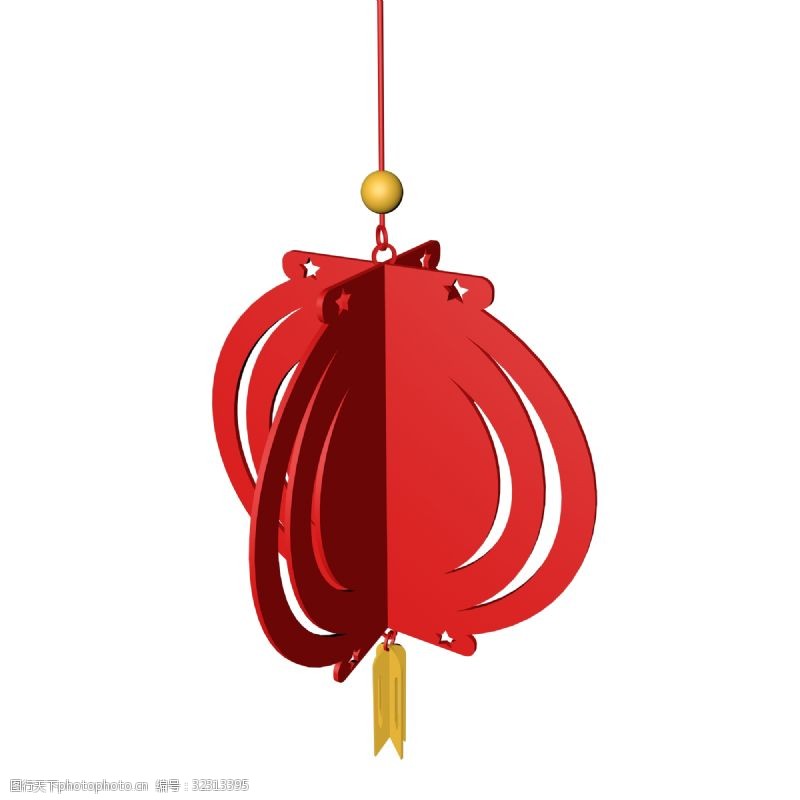 中国传统节气红色折叠节气灯笼