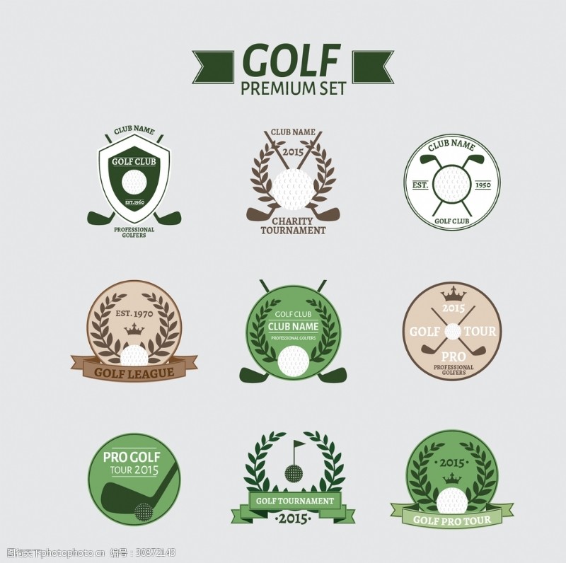 高尔夫比赛高尔夫徽章