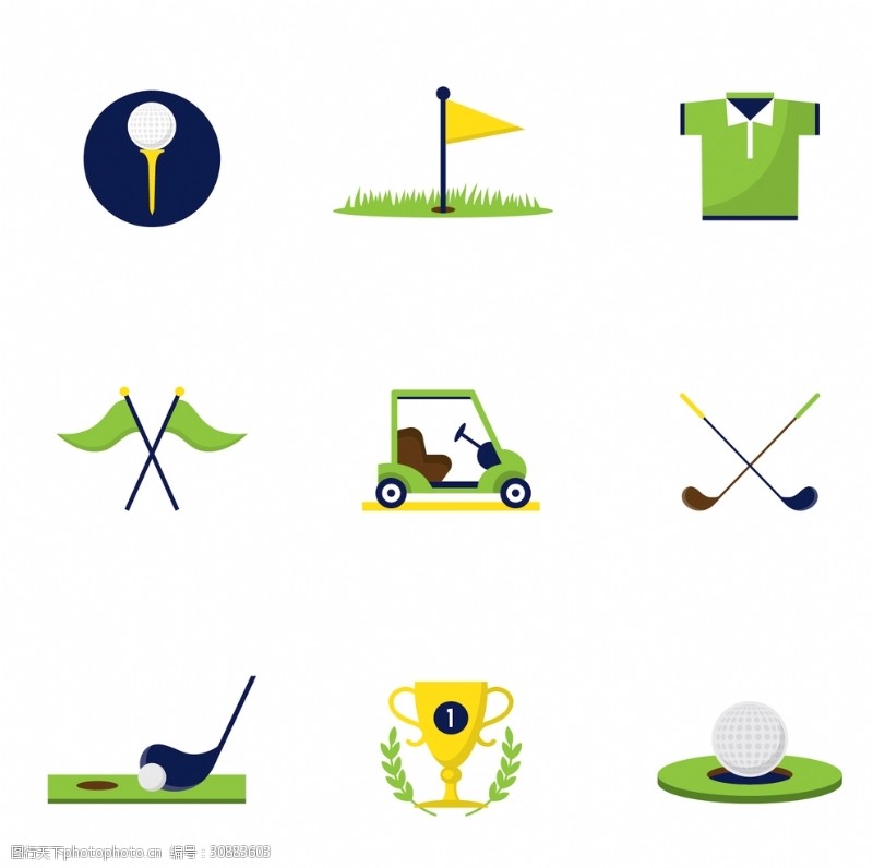 高尔夫比赛高尔夫图标