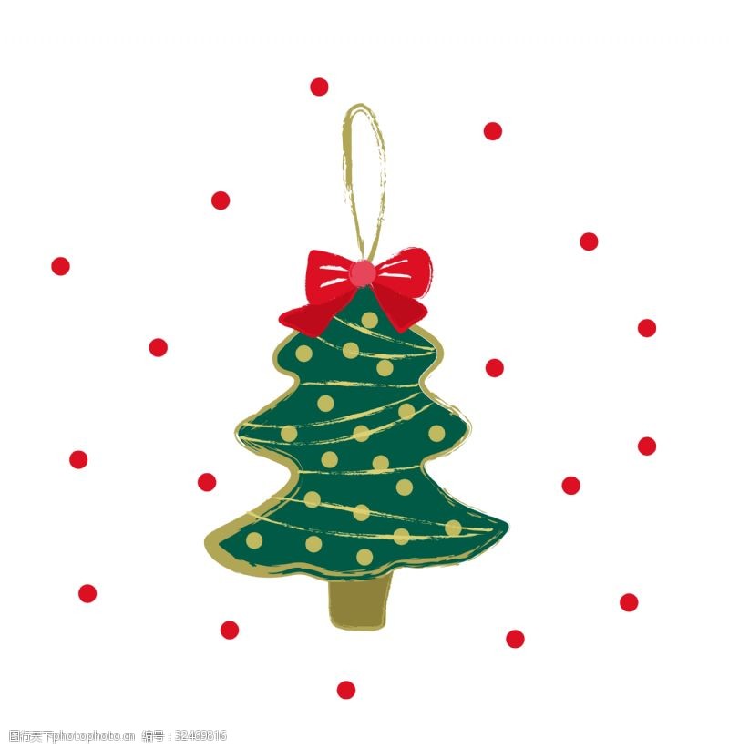 圣诞节免费下载圣诞节圣诞风挂件圣诞树png矢量图免费下载