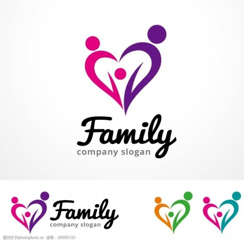 慈母亲子活动家庭logo标志设计