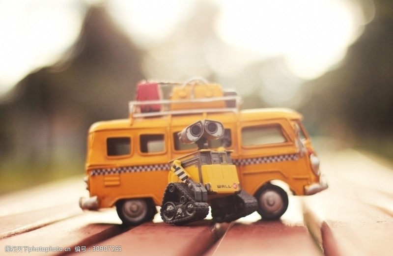 铁皮玩具复古大众巴士系列黄色