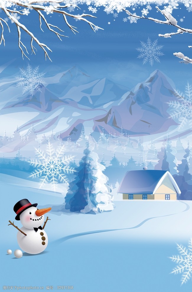 冬雪背景图片免费下载 冬雪背景素材 冬雪背景模板 图行天下素材网