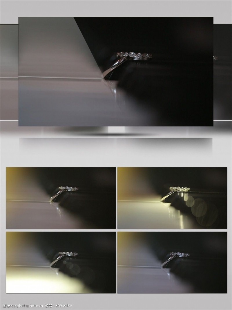 高清视频实拍素材钻石戒指摆拍展示视频素材