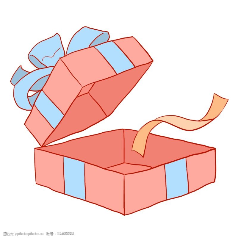 彩色的礼盒打开的彩色礼盒插画