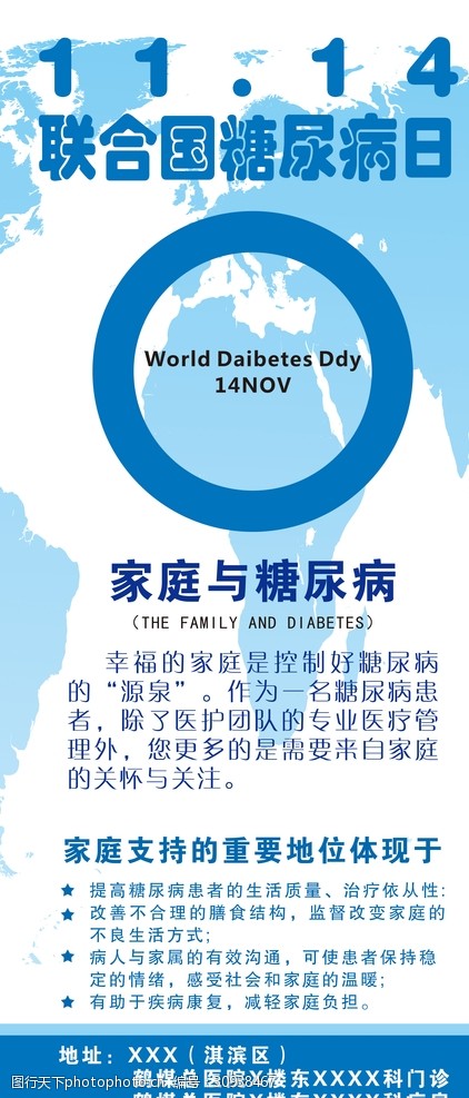 糖尿病展架家庭与糖尿病