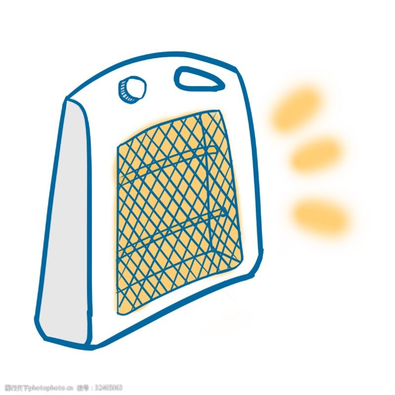电热膜卡通手绘冬季电暖器插画