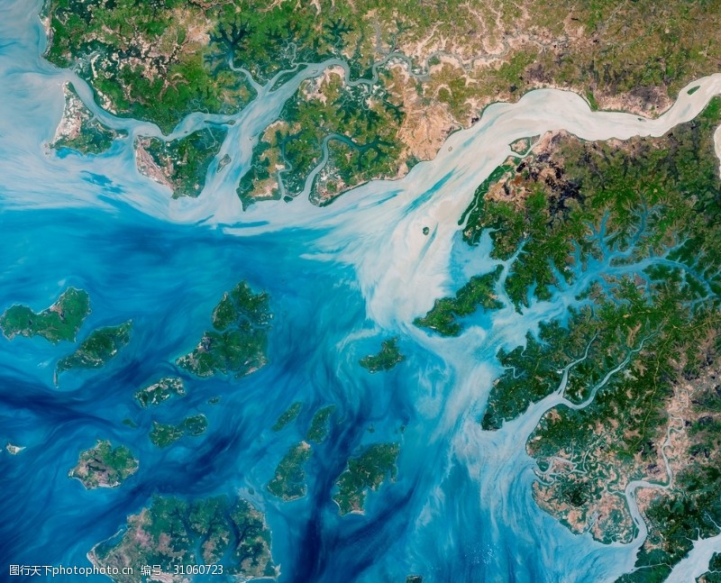 遥感卫星几内亚海岸河口