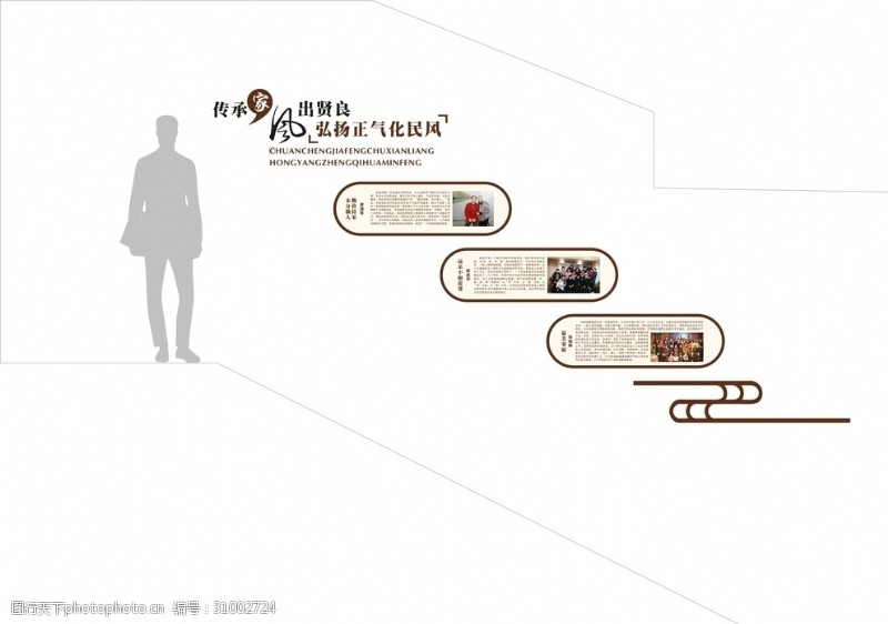 廉政文化走廊楼梯中式文化墙