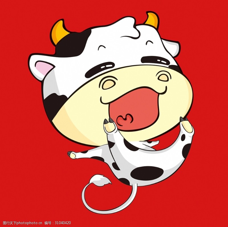 牛奶设计卡通牛