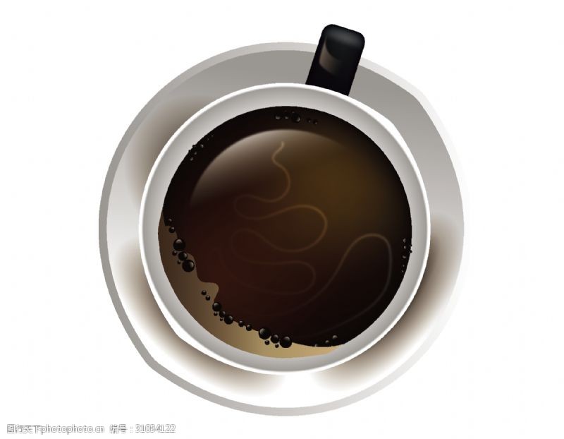 茶杯卡通光泽咖啡元素