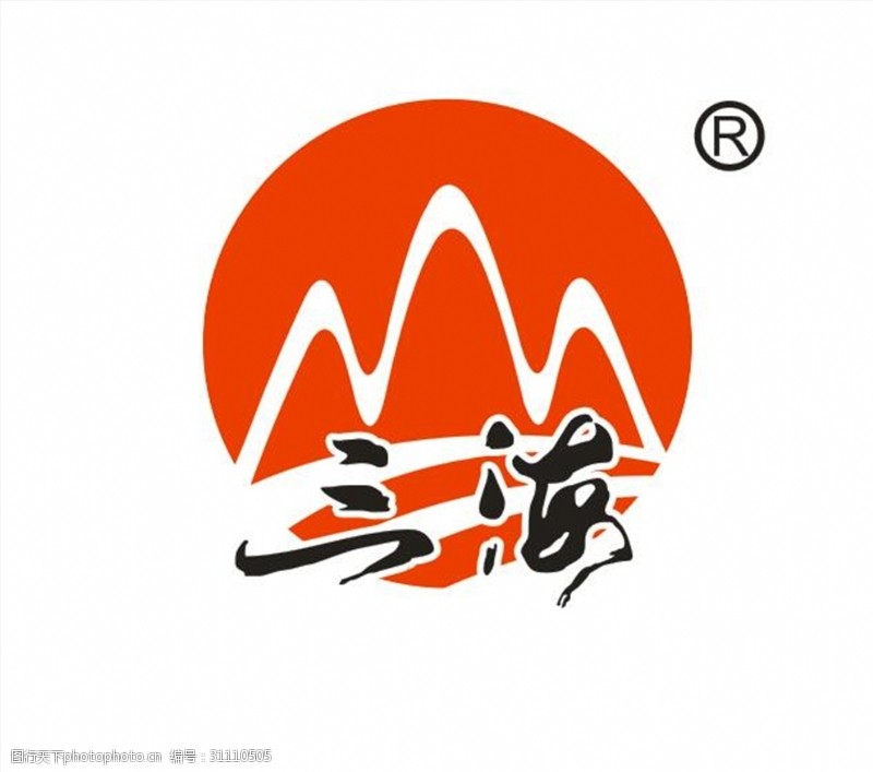 渔具店广告三海logo