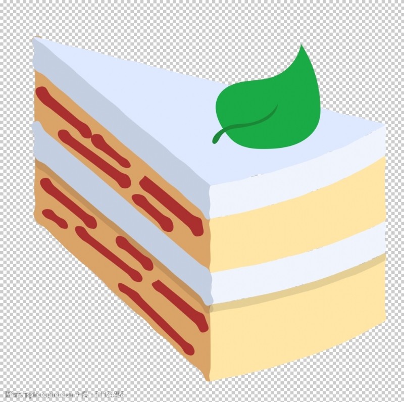 透明底蛋糕卡通蛋糕