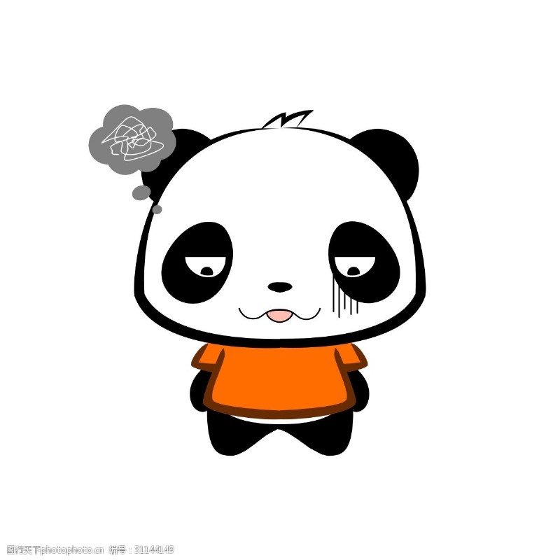 熊猫烦恼尴尬表情包表情设计