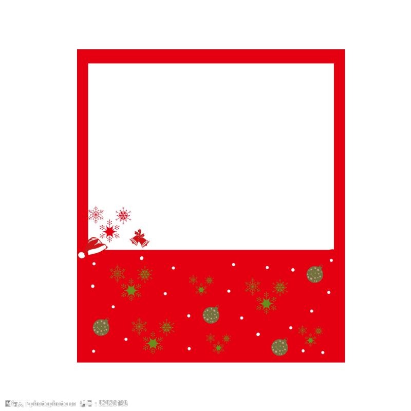 漂亮的手绘圣诞卡手绘圣诞节花朵边框