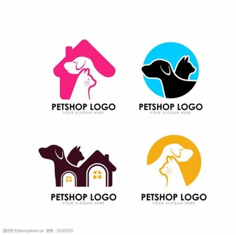 宠物医院宠物美容店logo标志