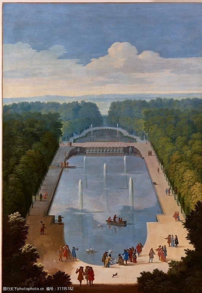 大气喷泉凡尔赛宫一隅