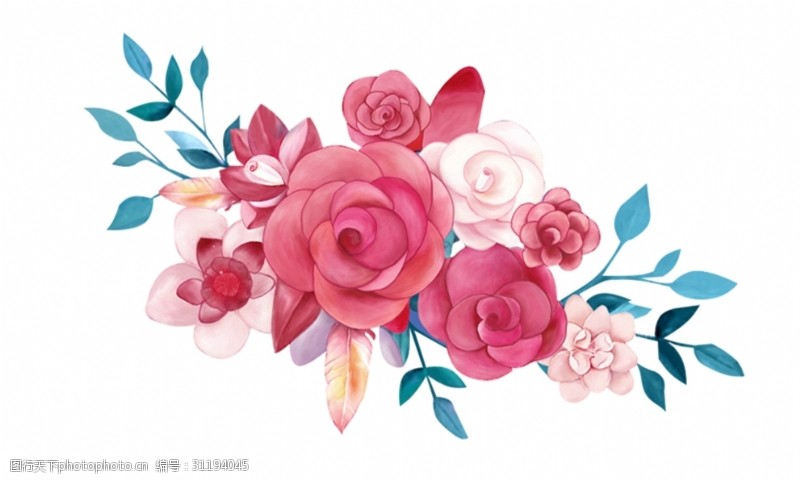 花卉海报插画花卉