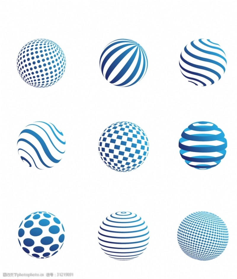科技网状圆球元素矢量科技立体圆形