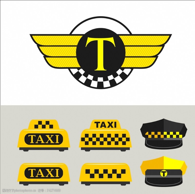 菱形标签出租车图标