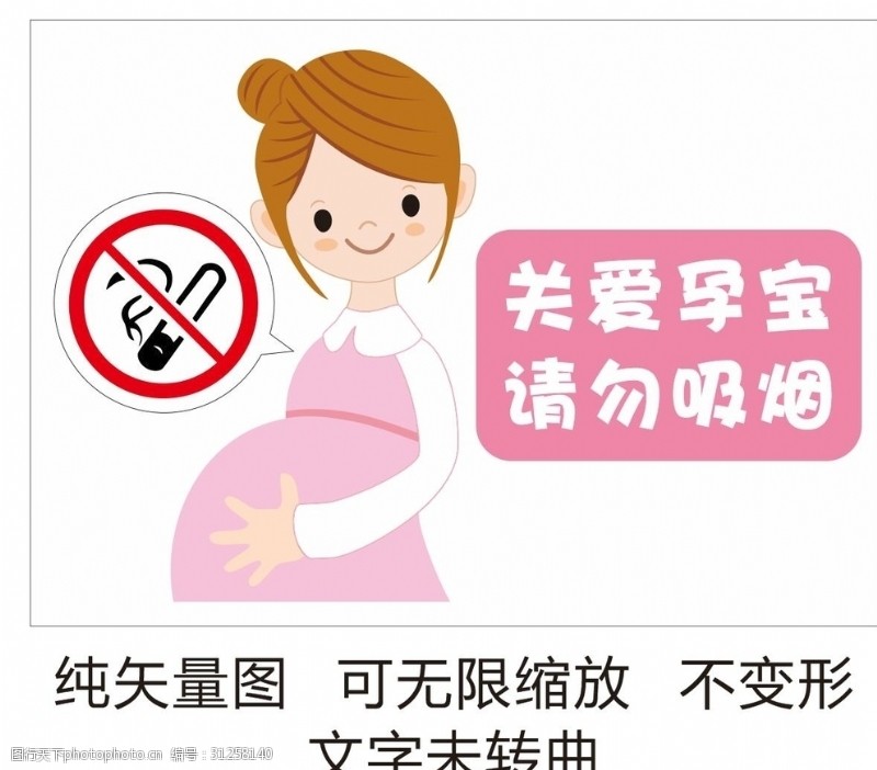 禁止标牌关爱孕宝请勿吸烟