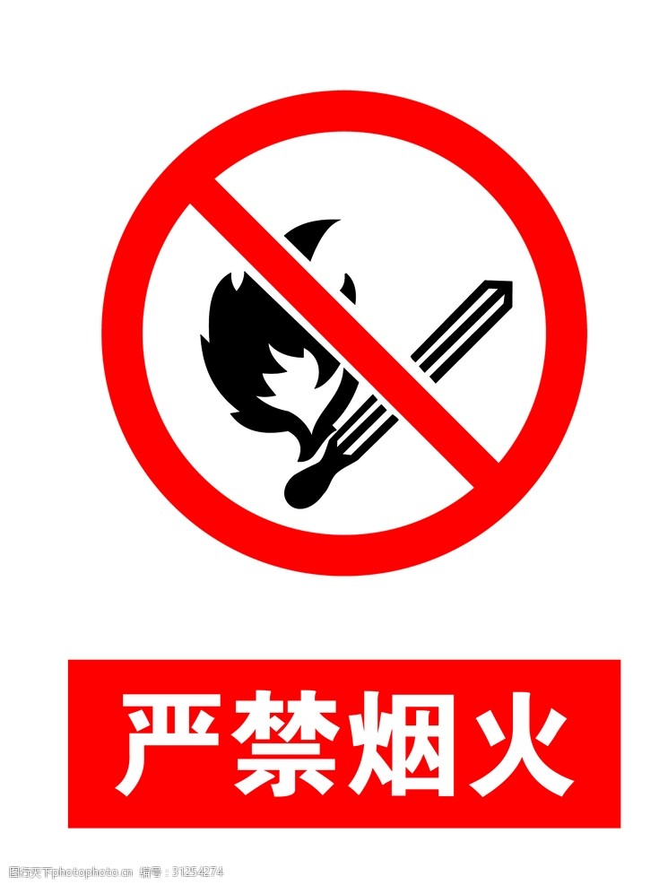 禁止标牌禁止烟火