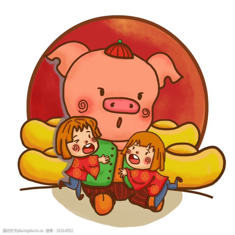 合家欢乐2019新春佳节猪年快乐