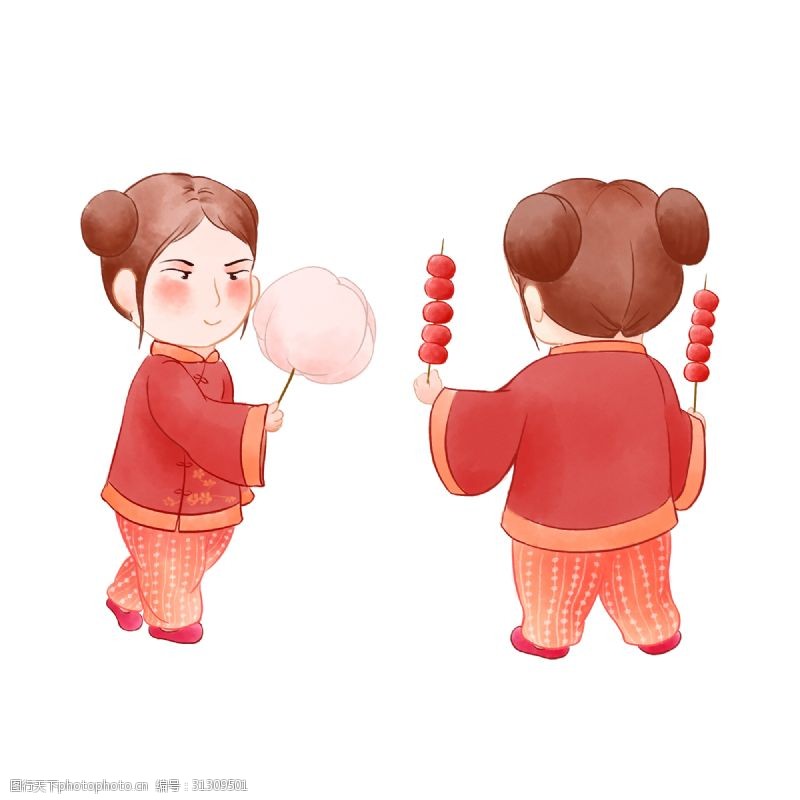 腊月春节习俗做豆腐手绘插画