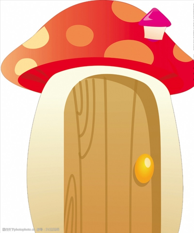 卡通蘑菇小房子