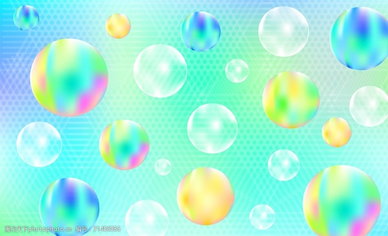 彩色气泡梦幻彩球泡泡世界