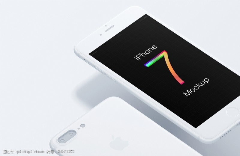 苹果iphone手机智能贴图PSD分层素材苹果