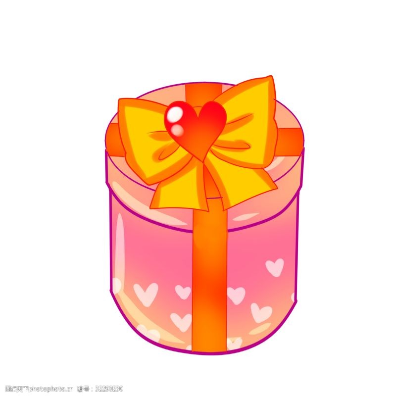 彩色的礼盒少女心粉嫩的圆柱形礼盒