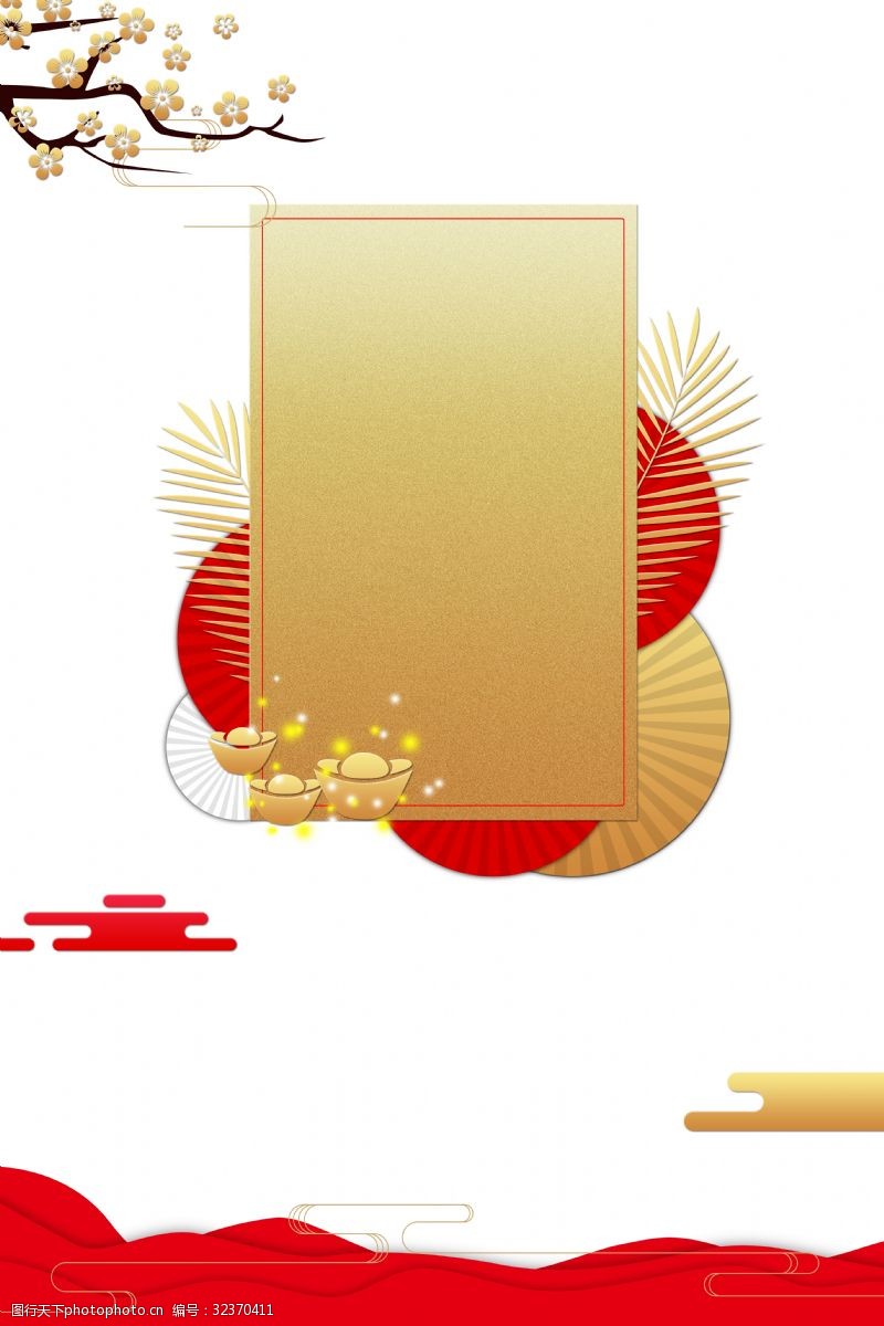 烫金新年中国风海报装饰