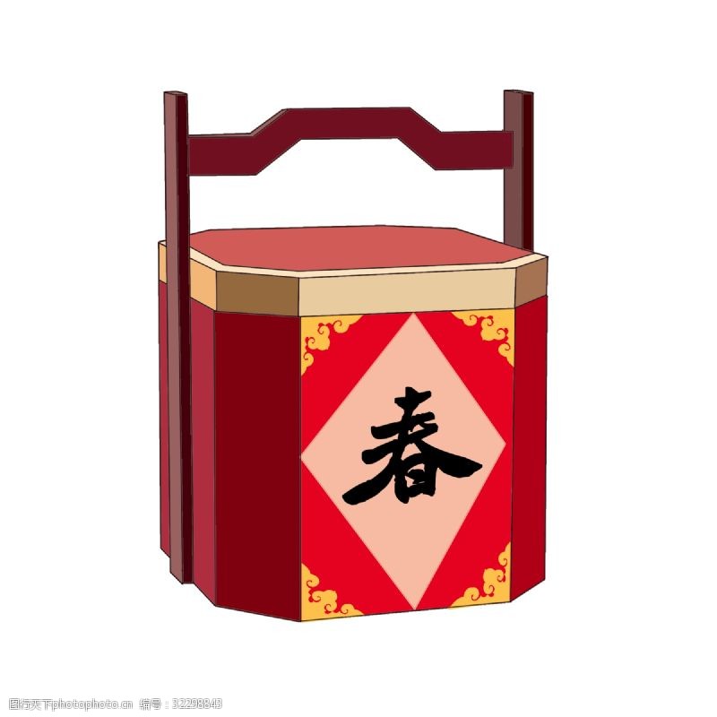 红茶春节年货糖茶礼盒中式传统红色礼盒食盒