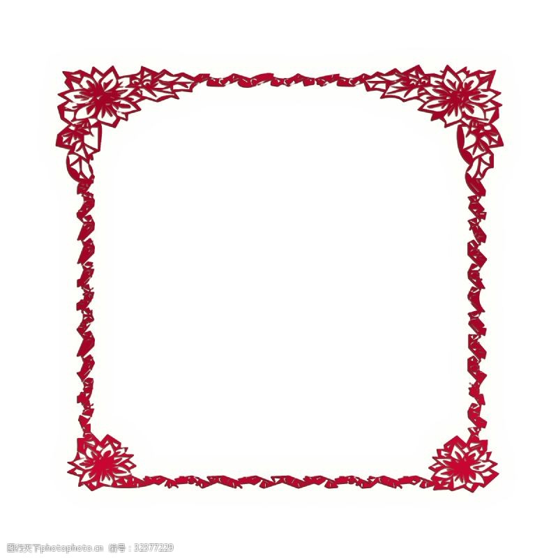 粉绸带红色红色节日氛围二维码边框