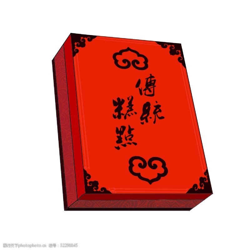 红茶手绘春节年货糕点糖茶礼盒红色礼盒