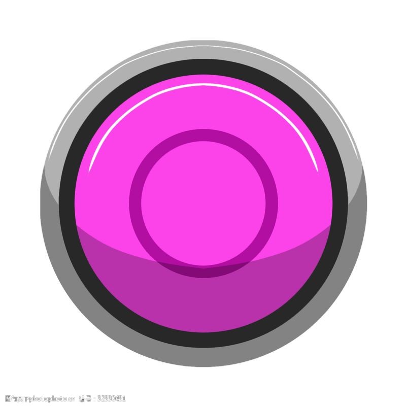 水晶按钮紫色的开始按钮插画