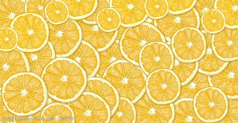 黄色卡通手绘橘子背景